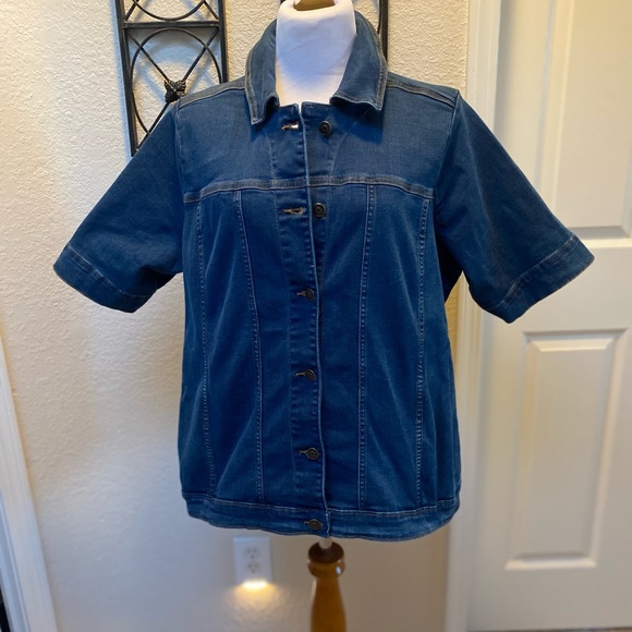Denim&Co Elbow Sleeve Denim Jacket - Picture 1 of 3